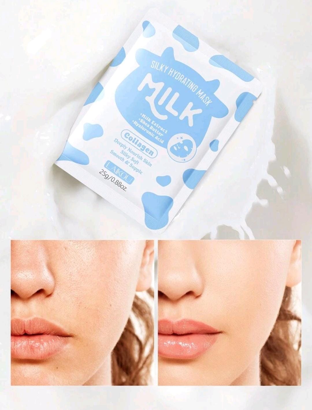 Milk collagen booster face mask pack of 10