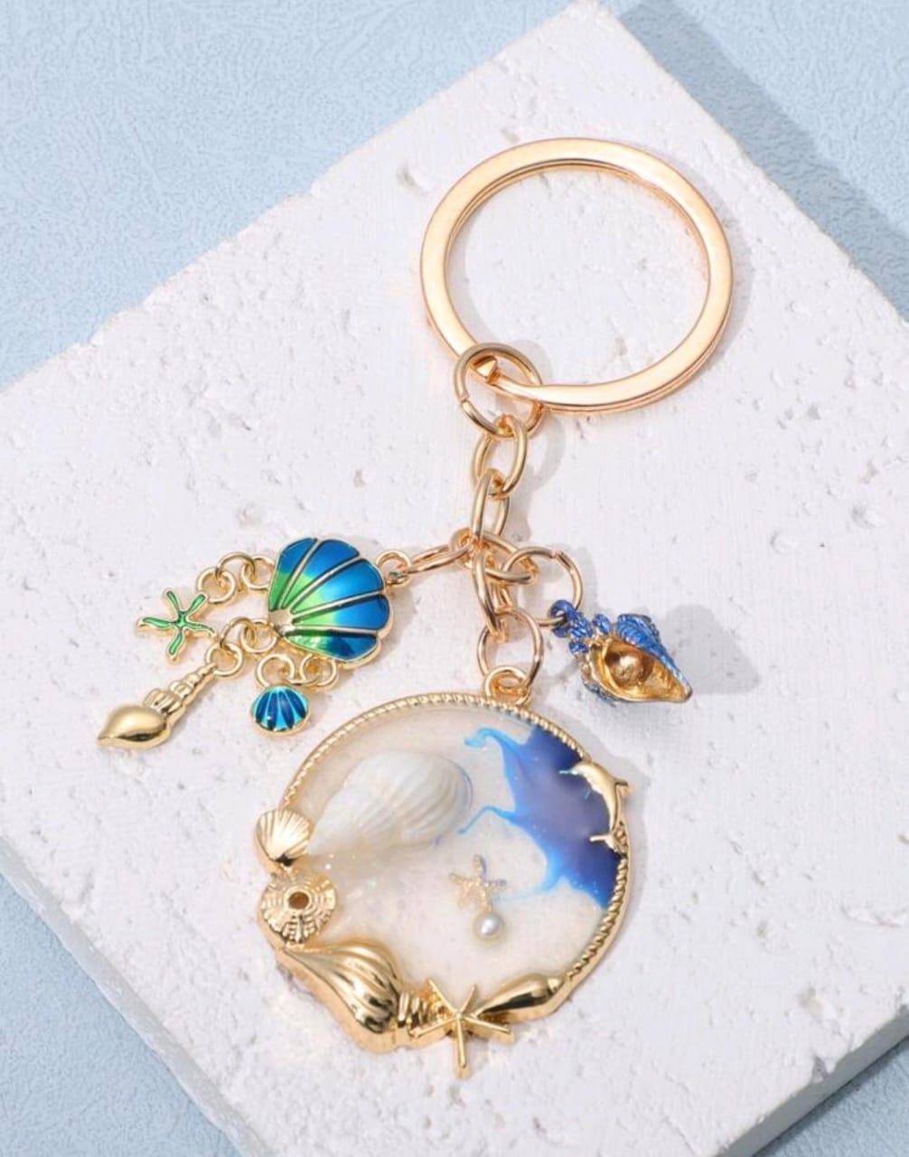 Seashell keychain
