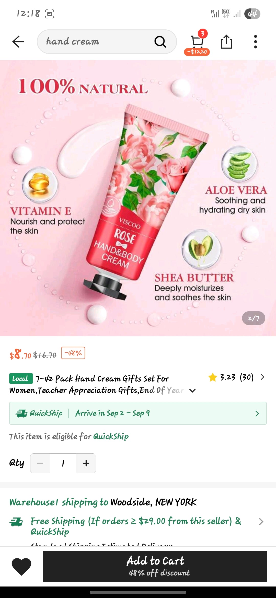 Gift of 5 pack 1hand cream, keychain,small size teddy bear,1 pair Eye Patche( your choice), 1 pair Lip mask