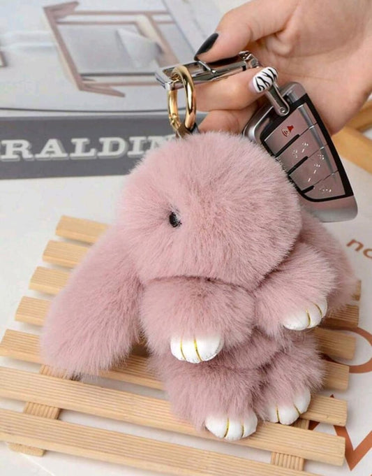Cute bunny soft toy keychain