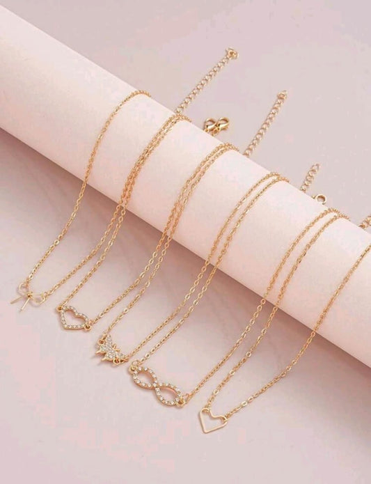Fashion necklace set of 5